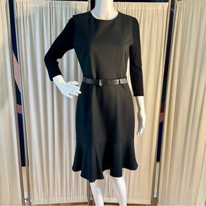 Elie Tahari Elegant Black Long Sleeve Dress